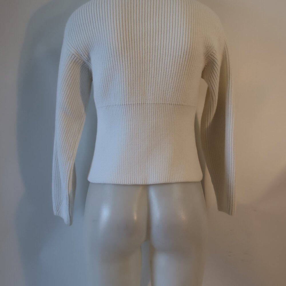 Vince Cream Ribbed Button-Up Cardigan - Picture 7 of 9